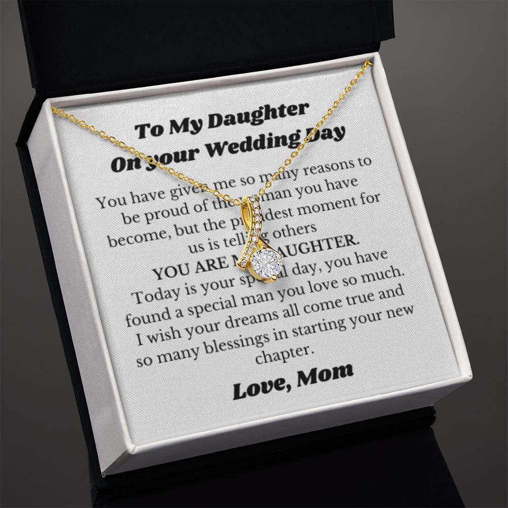 Necklace Gift for Daughter on Her Wedding Day from Mom, Bride Gift from Mom, Daughter Wedding Gifts