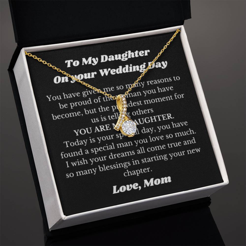 Necklace Gift for Daughter on Her Wedding Day from Mom, Bride Gift from Mom, Daughter Wedding Gifts