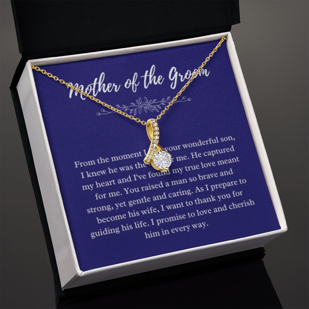 EllePendants Mother Of The Groom Gift From Bride, Mother In Law Gift Wedding Day, From Daughter In Law, Future Mother In Law Gifts Necklace, Gold Jewelry