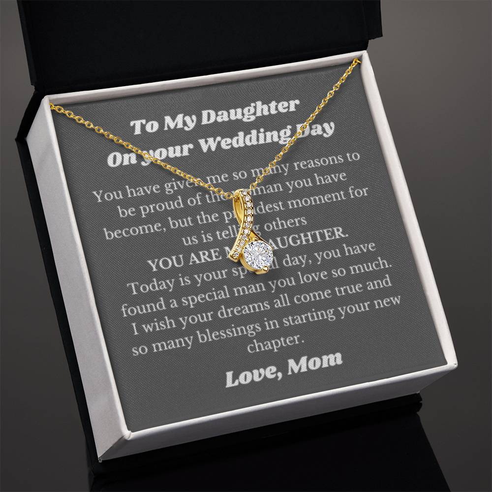 Necklace Gift for Daughter on Her Wedding Day from Mom, Bride Gift from Mom, Daughter Wedding Gifts