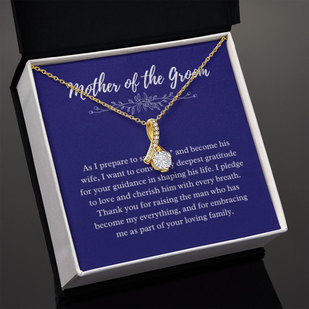 EllePendants Mother Of The Groom Gift From Bride, Mother In Law Gift Wedding Day, From Daughter In Law, Future Mother In Law Gifts Necklace, Gold Jewelry