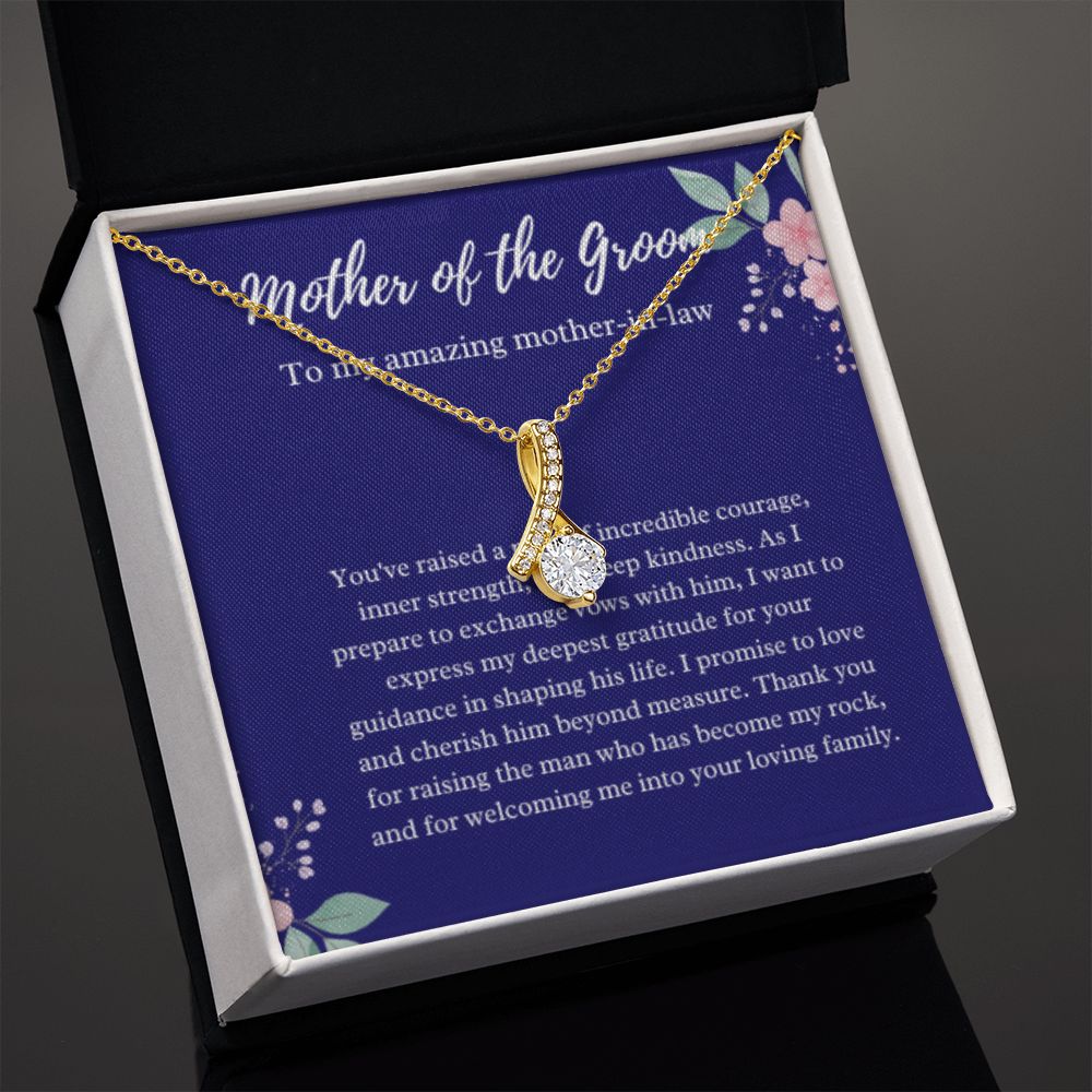 EllePendants Mother Of The Groom Gift From Bride, Mother In Law Gift Wedding Day, From Daughter In Law, Future Mother In Law Gifts Necklace, Gold Jewelry