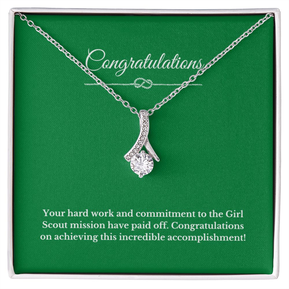 Ribbon Girl Scout Gift, Girl Scout Necklace, Girl Scout Gifts, Girl Scout Jewelry, Girl Scout Leader Gift, Girl Scout Gold Award Gift, Gold Award