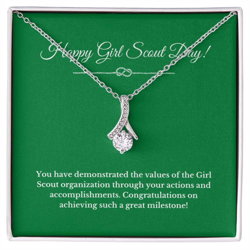 Ribbon Girl Scout Gift, Girl Scout Necklace, Girl Scout Gifts, Girl Scout Jewelry, Girl Scout Leader Gift, Girl Scout Gold Award Gift, Gold Award