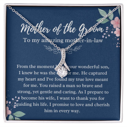 EllePendants Mother Of The Groom Gift From Bride, Mother In Law Gift Wedding Day, From Daughter In Law, Future Mother In Law Gifts Necklace, Gold Jewelry