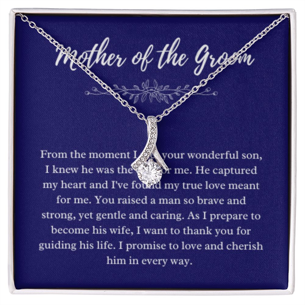 EllePendants Mother Of The Groom Gift From Bride, Mother In Law Gift Wedding Day, From Daughter In Law, Future Mother In Law Gifts Necklace, Gold Jewelry