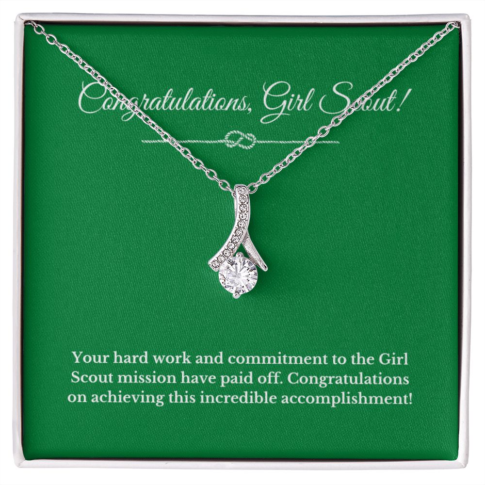 Ribbon Girl Scout Gift, Girl Scout Necklace, Girl Scout Gifts, Girl Scout Jewelry, Girl Scout Leader Gift, Girl Scout Gold Award Gift, Gold Award