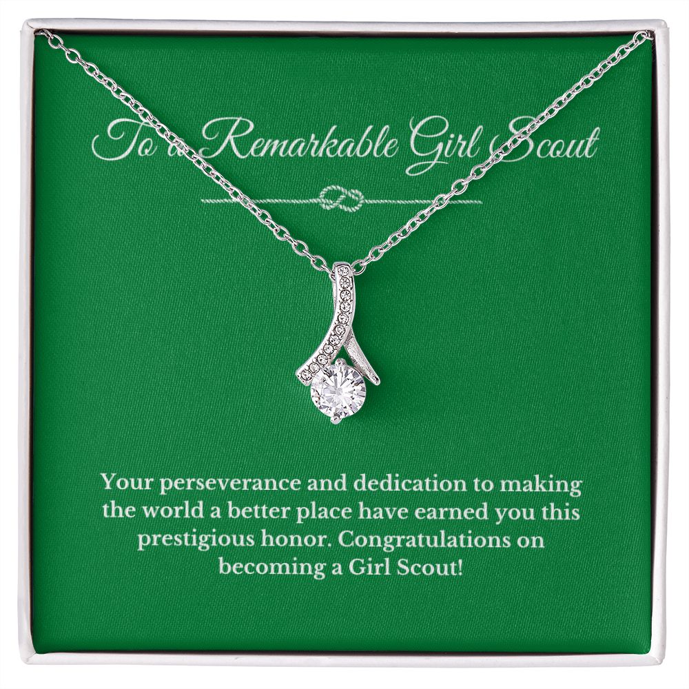 Ribbon Girl Scout Gift, Girl Scout Necklace, Girl Scout Gifts, Girl Scout Jewelry, Girl Scout Leader Gift, Girl Scout Gold Award Gift, Gold Award