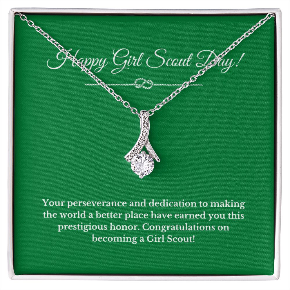 Ribbon Girl Scout Gift, Girl Scout Necklace, Girl Scout Gifts, Girl Scout Jewelry, Girl Scout Leader Gift, Girl Scout Gold Award Gift, Gold Award