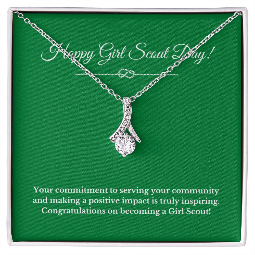 Ribbon Girl Scout Gift, Girl Scout Necklace, Girl Scout Gifts, Girl Scout Jewelry, Girl Scout Leader Gift, Girl Scout Gold Award Gift, Gold Award