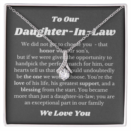 Necklace Gift for Daughter in law on Her Wedding Day, Bride Gift, Daughter In Law Wedding Gifts