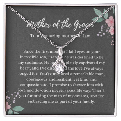 EllePendants Mother Of The Groom Gift From Bride, Mother In Law Gift Wedding Day, From Daughter In Law, Future Mother In Law Gifts Necklace, Gold Jewelry