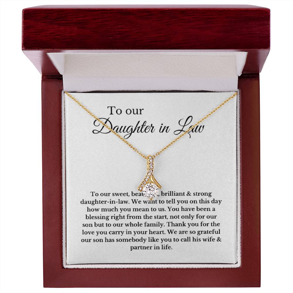 To Our Daughter-In-Law Gift On Wedding Day, Future Daughter In Law Rehearsal Dinner Gift For Bride From Mother & Father In Law