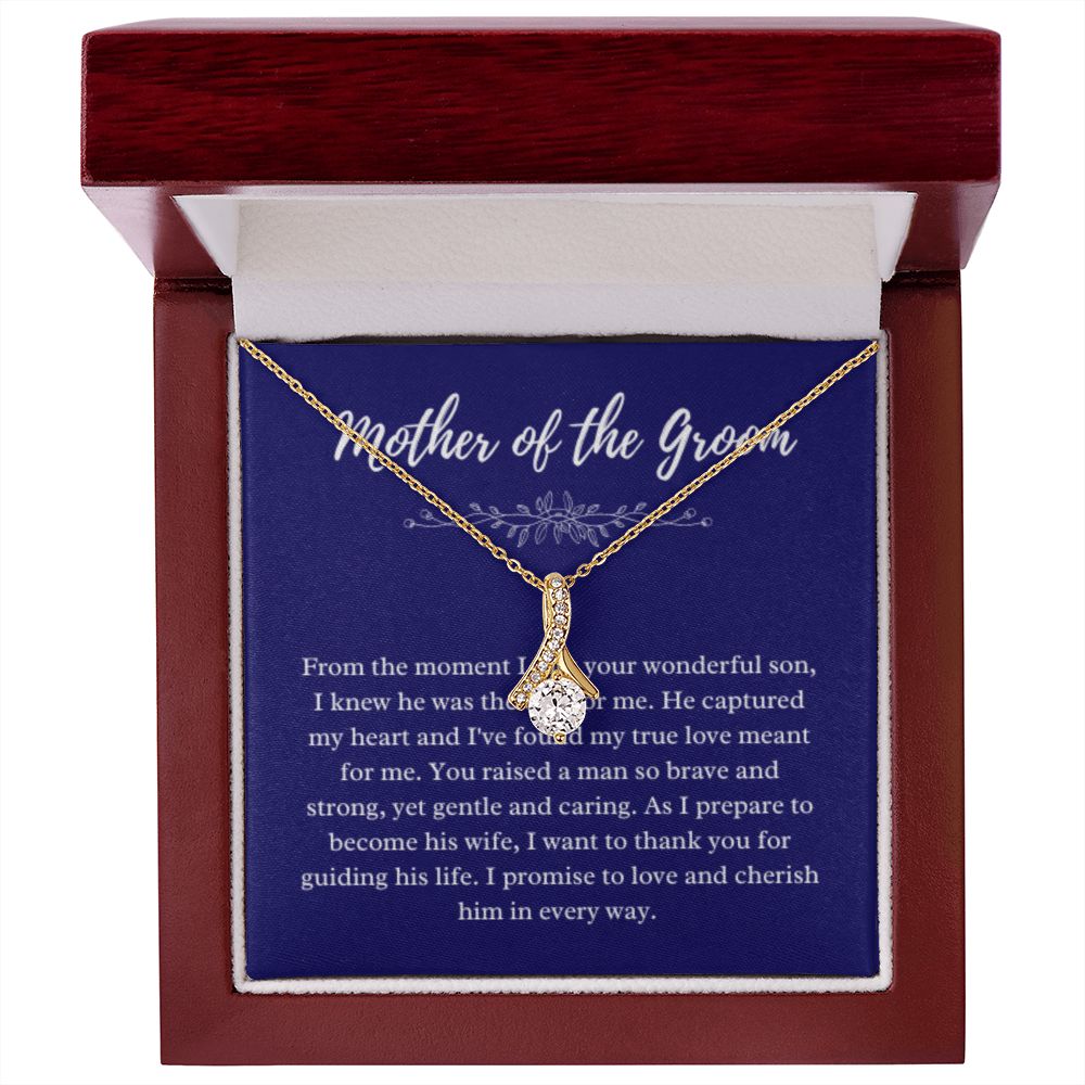 EllePendants Mother Of The Groom Gift From Bride, Mother In Law Gift Wedding Day, From Daughter In Law, Future Mother In Law Gifts Necklace, Gold Jewelry