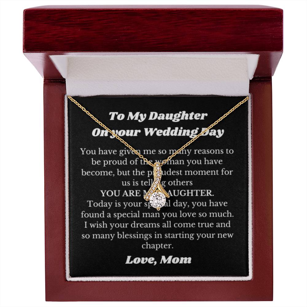 Necklace Gift for Daughter on Her Wedding Day from Mom, Bride Gift from Mom, Daughter Wedding Gifts