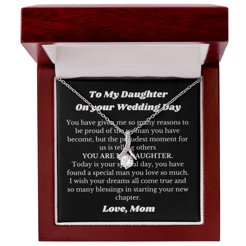 Necklace Gift for Daughter on Her Wedding Day from Mom, Bride Gift from Mom, Daughter Wedding Gifts