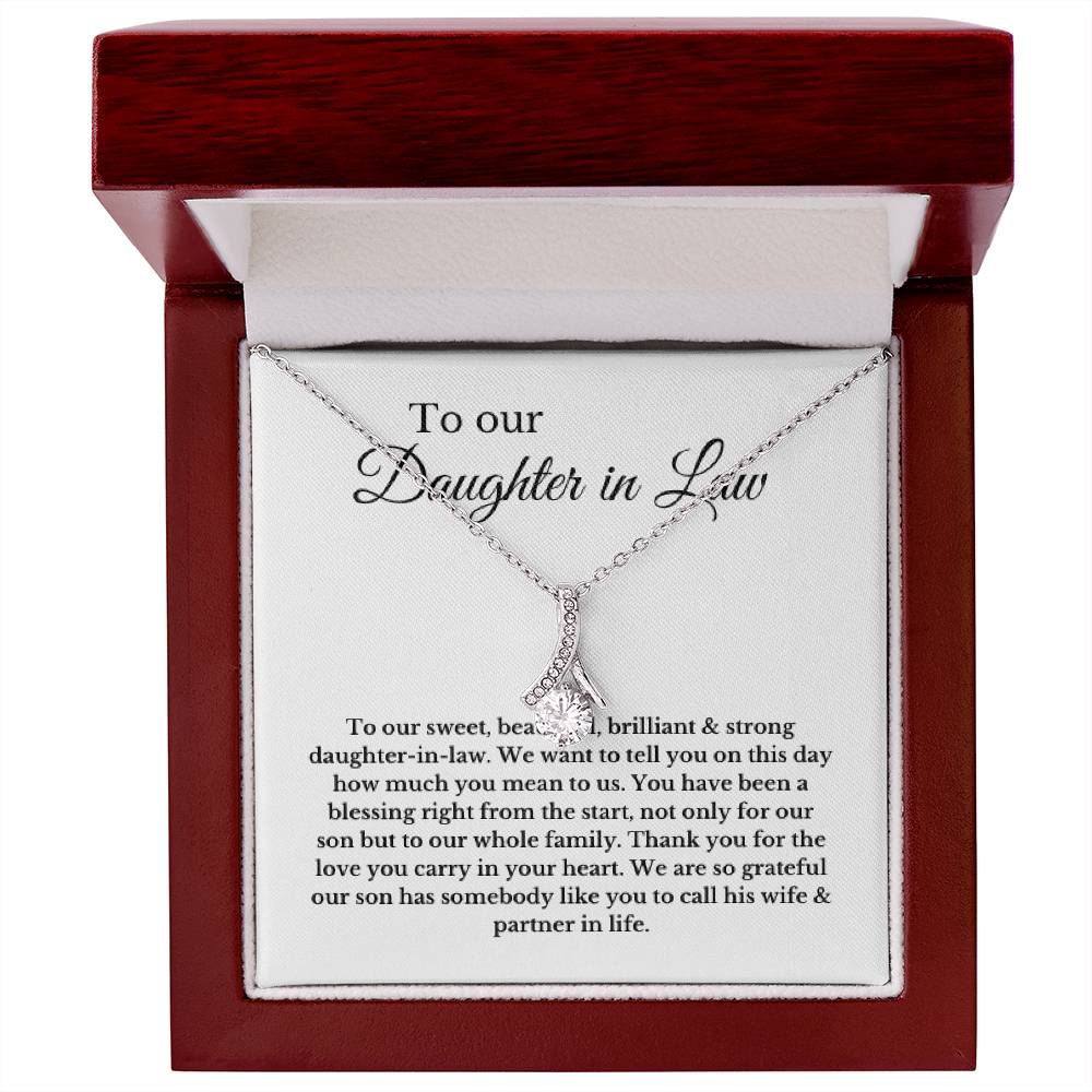 To Our Daughter-In-Law Gift On Wedding Day, Future Daughter In Law Rehearsal Dinner Gift For Bride From Mother & Father In Law