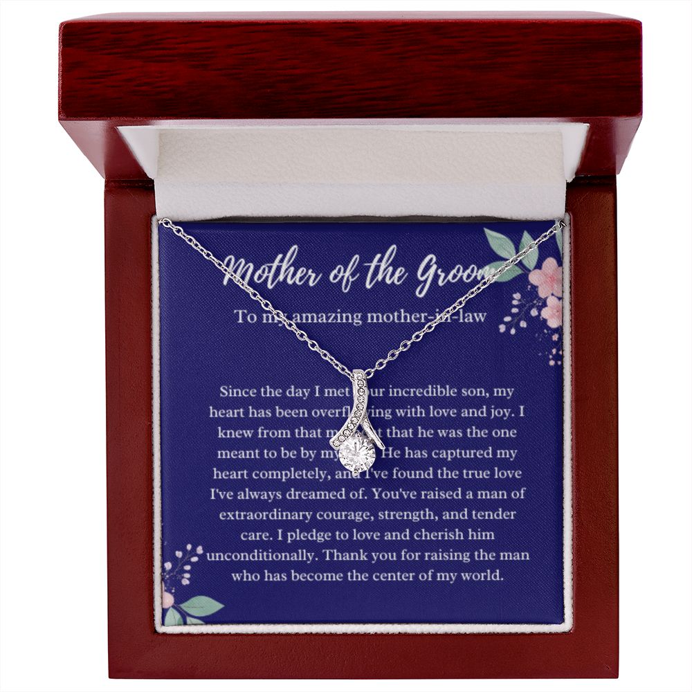 EllePendants Mother Of The Groom Gift From Bride, Mother In Law Gift Wedding Day, From Daughter In Law, Future Mother In Law Gifts Necklace, Gold Jewelry