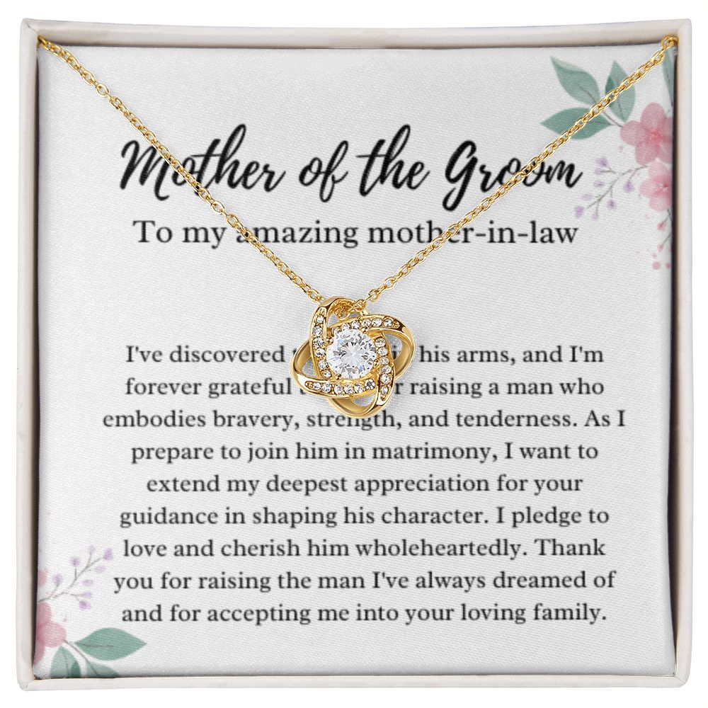 EllePendants Mother Of The Groom Gift From Bride, Mother In Law Gift Wedding Day, From Daughter In Law, Future Mother In Law Gifts Necklace, Gold Jewelry, Love Necklace