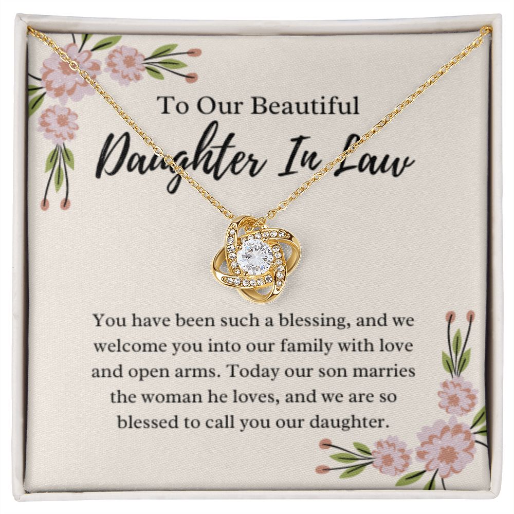 To Our Daughter-In-Law Gift On Wedding Day, Future Daughter In Law Rehearsal Dinner Gift For Bride From Mother & Father In Law