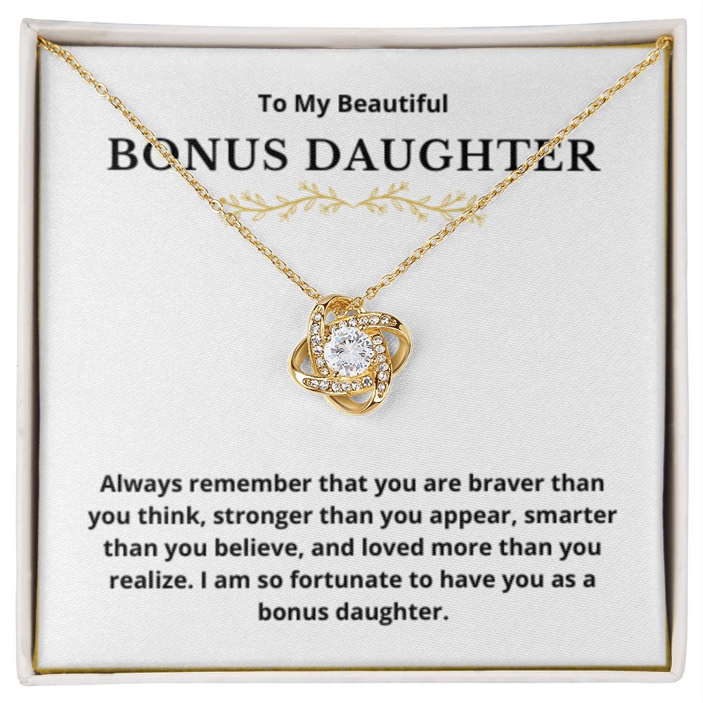 BONUS DAUGHTER gift for step daughter wedding gifts step daughter necklace gift to step daughter from bride groom stepmother BIRTHDAY gift