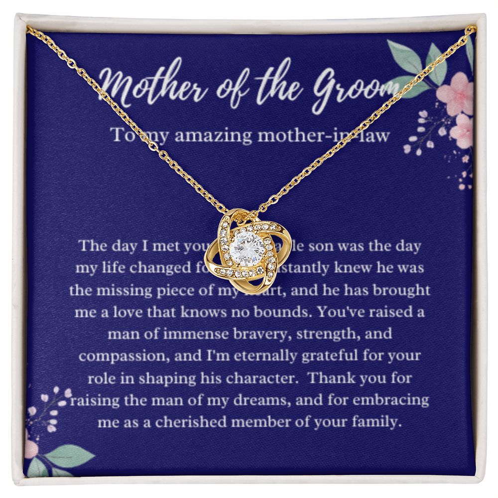 EllePendants Mother Of The Groom Gift From Bride, Mother In Law Gift Wedding Day, From Daughter In Law, Future Mother In Law Gifts Necklace, Gold Jewelry, Love Necklace