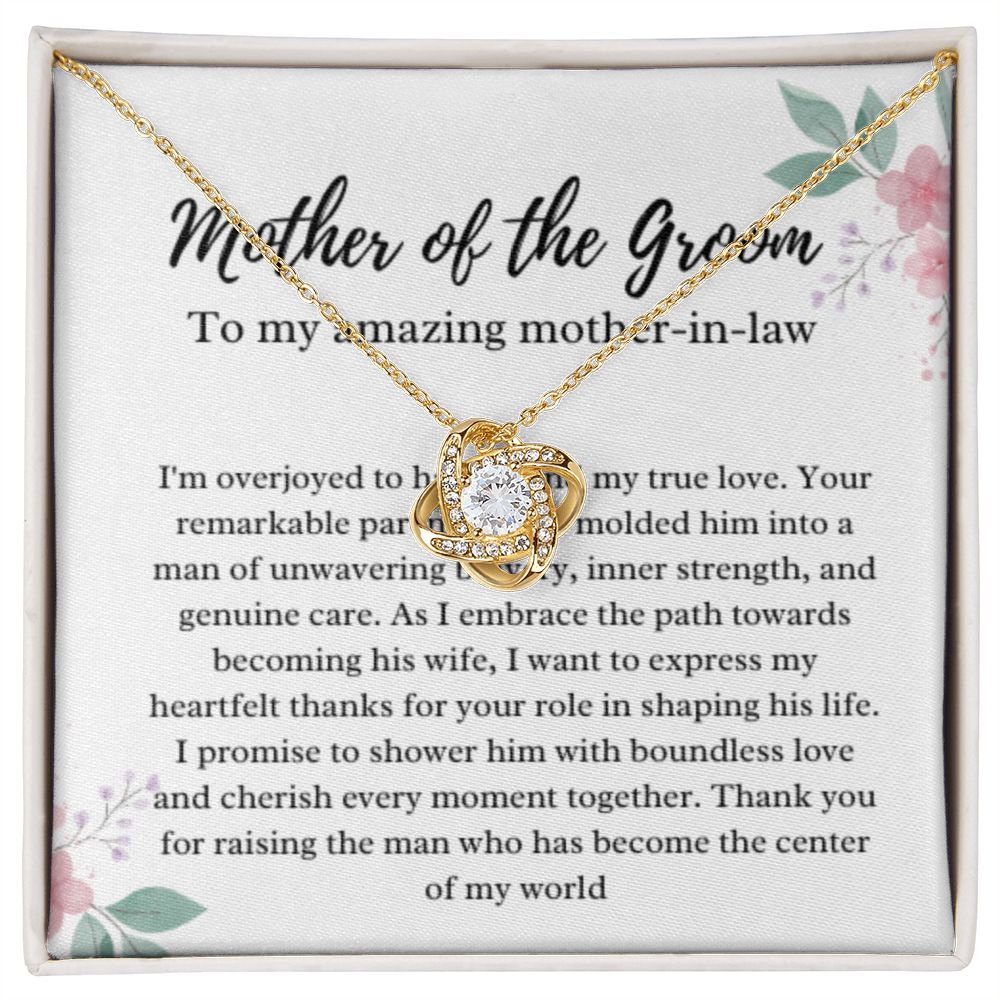 EllePendants Mother Of The Groom Gift From Bride, Mother In Law Gift Wedding Day, From Daughter In Law, Future Mother In Law Gifts Necklace, Gold Jewelry, Love Necklace