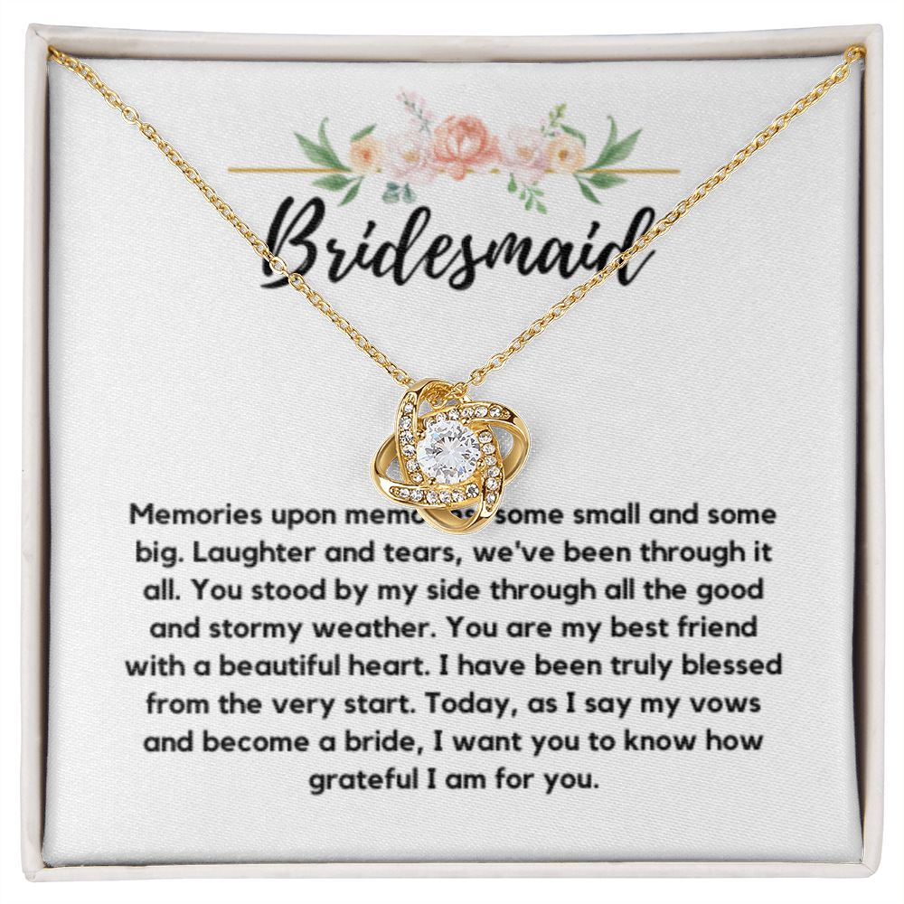 Bridesmaid Necklace Gift, Bridesmaid Thank You Gift, Bridal Party Gift Jewelry, Wedding Party