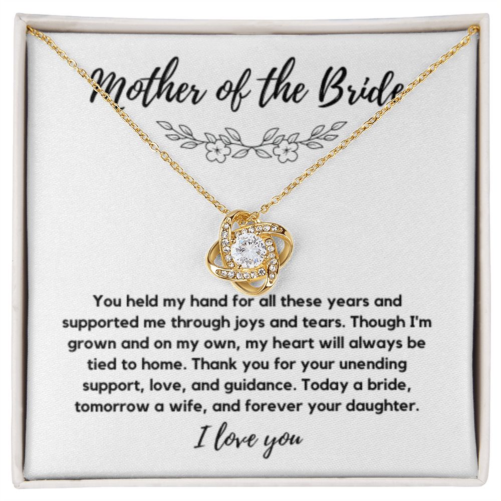 Mother of the Bride Gift from Bride, To My Mom on My Wedding Day, Mother of the Bride Necklace, Wedding Day Gift from Daughter