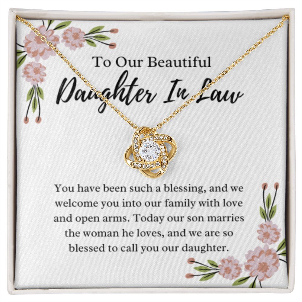 To Our Daughter-In-Law Gift On Wedding Day, Future Daughter In Law Rehearsal Dinner Gift For Bride From Mother & Father In Law