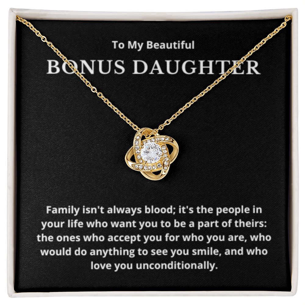 BONUS DAUGHTER gift for step daughter wedding gifts step daughter necklace gift to step daughter from bride groom stepmother BIRTHDAY gift