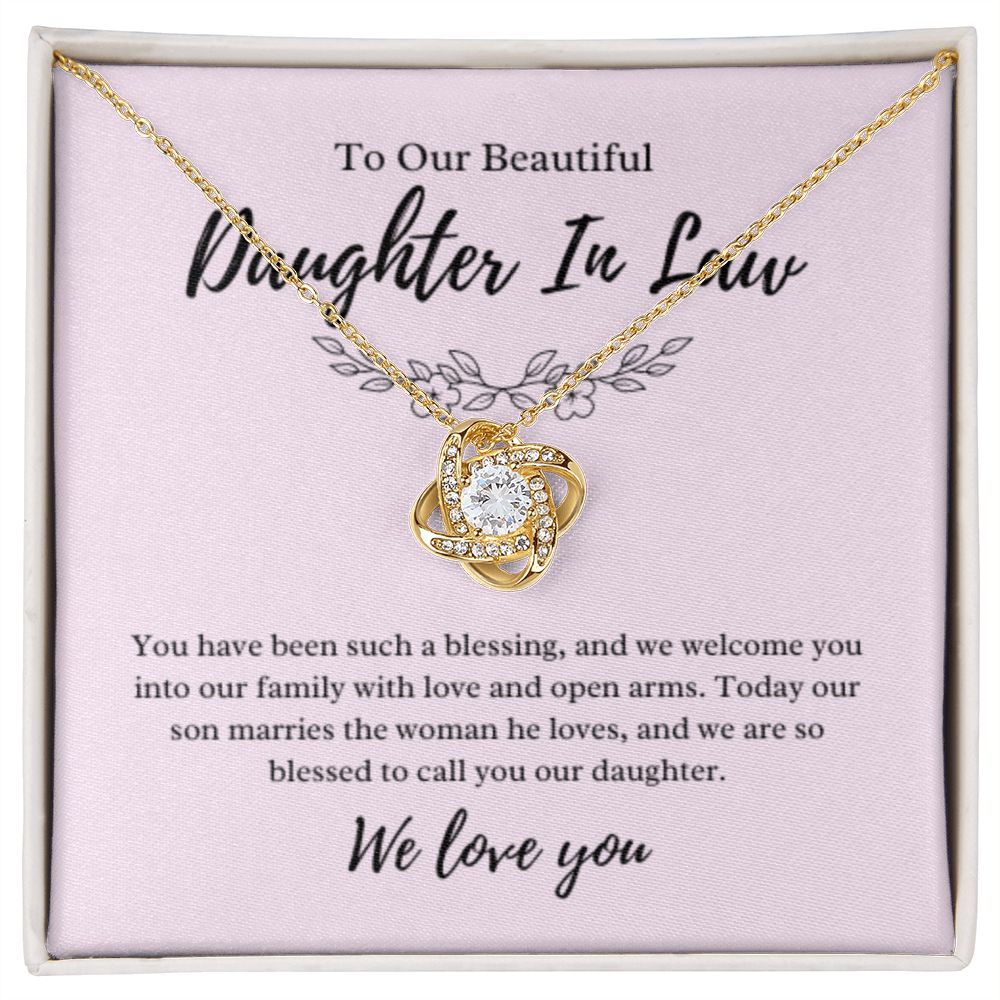 To Our Daughter-In-Law Gift On Wedding Day, Future Daughter In Law Rehearsal Dinner Gift For Bride From Mother & Father In Law