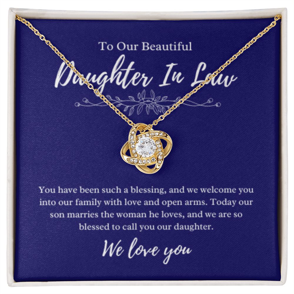 To Our Daughter-In-Law Gift On Wedding Day, Future Daughter In Law Rehearsal Dinner Gift For Bride From Mother & Father In Law