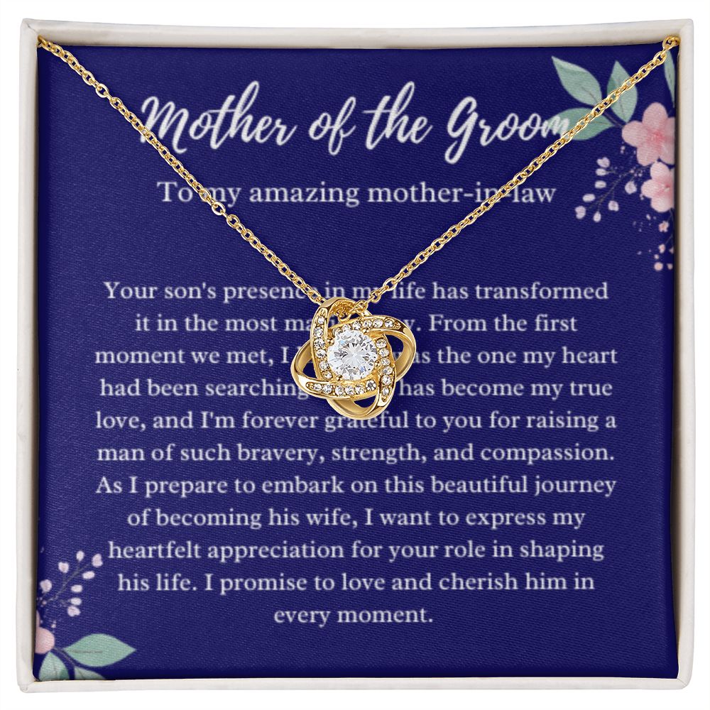 EllePendants Mother Of The Groom Gift From Bride, Mother In Law Gift Wedding Day, From Daughter In Law, Future Mother In Law Gifts Necklace, Gold Jewelry, Love Necklace