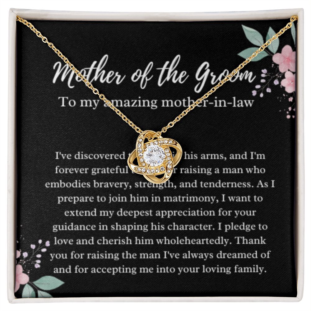 EllePendants Mother Of The Groom Gift From Bride, Mother In Law Gift Wedding Day, From Daughter In Law, Future Mother In Law Gifts Necklace, Gold Jewelry, Love Necklace