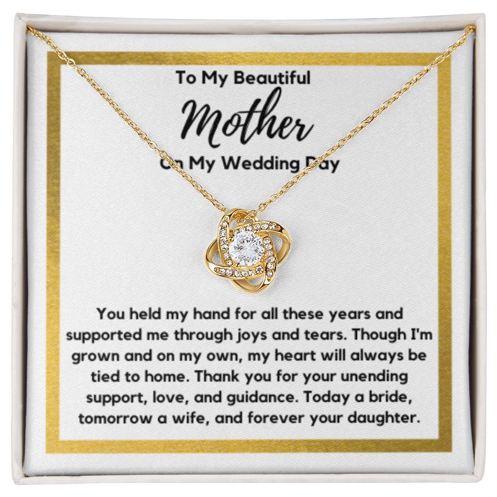 Mother of the Bride Gift from Bride, To Mom on My Wedding Day, Mother of the Bride Necklace, Wedding Day Gift from Daughter