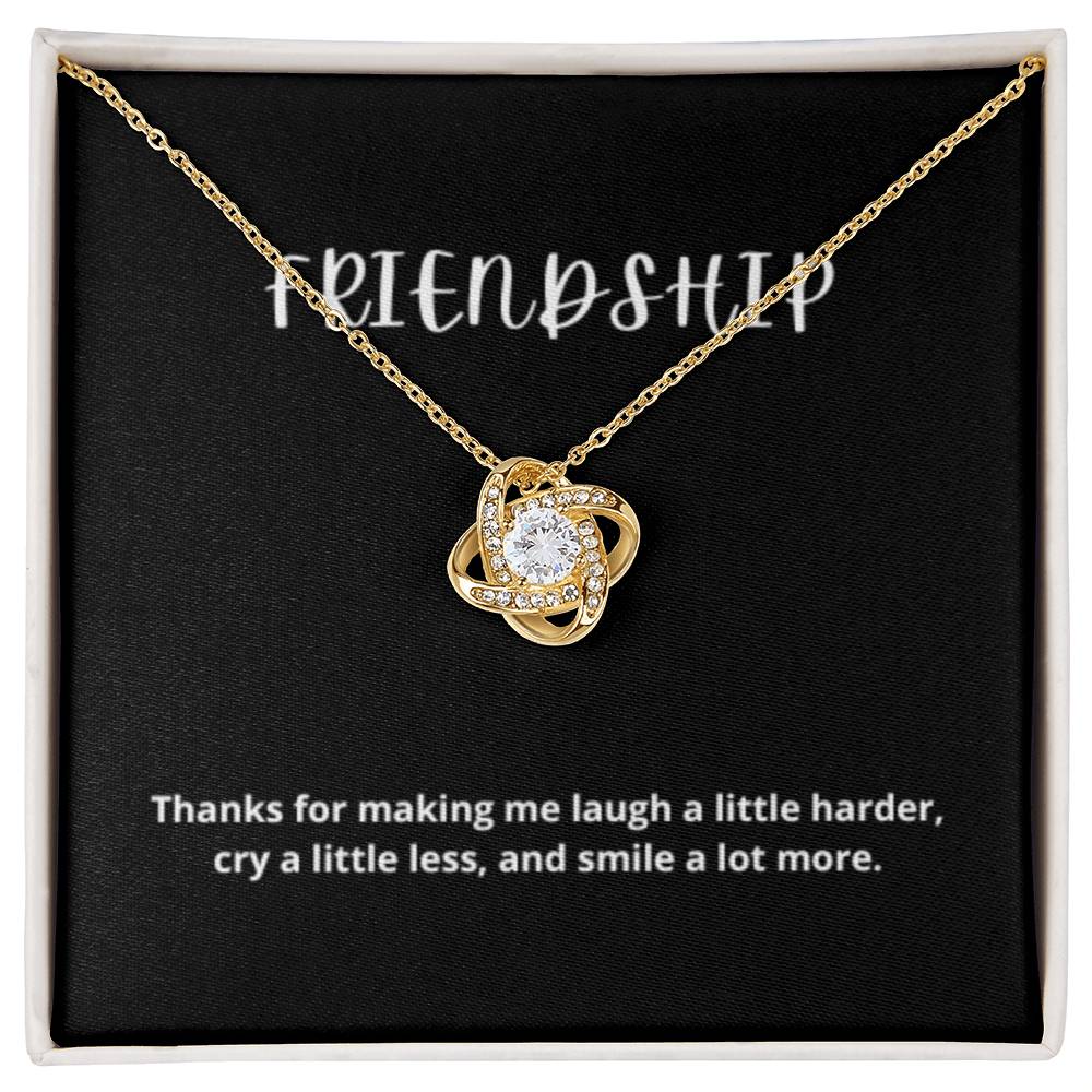 EllePendants Knot of Friendship, Hearts Friendship Necklace, Best Friend Necklaces, Friendship Jewelry Long Distance Birthday Christmas, Love Knot