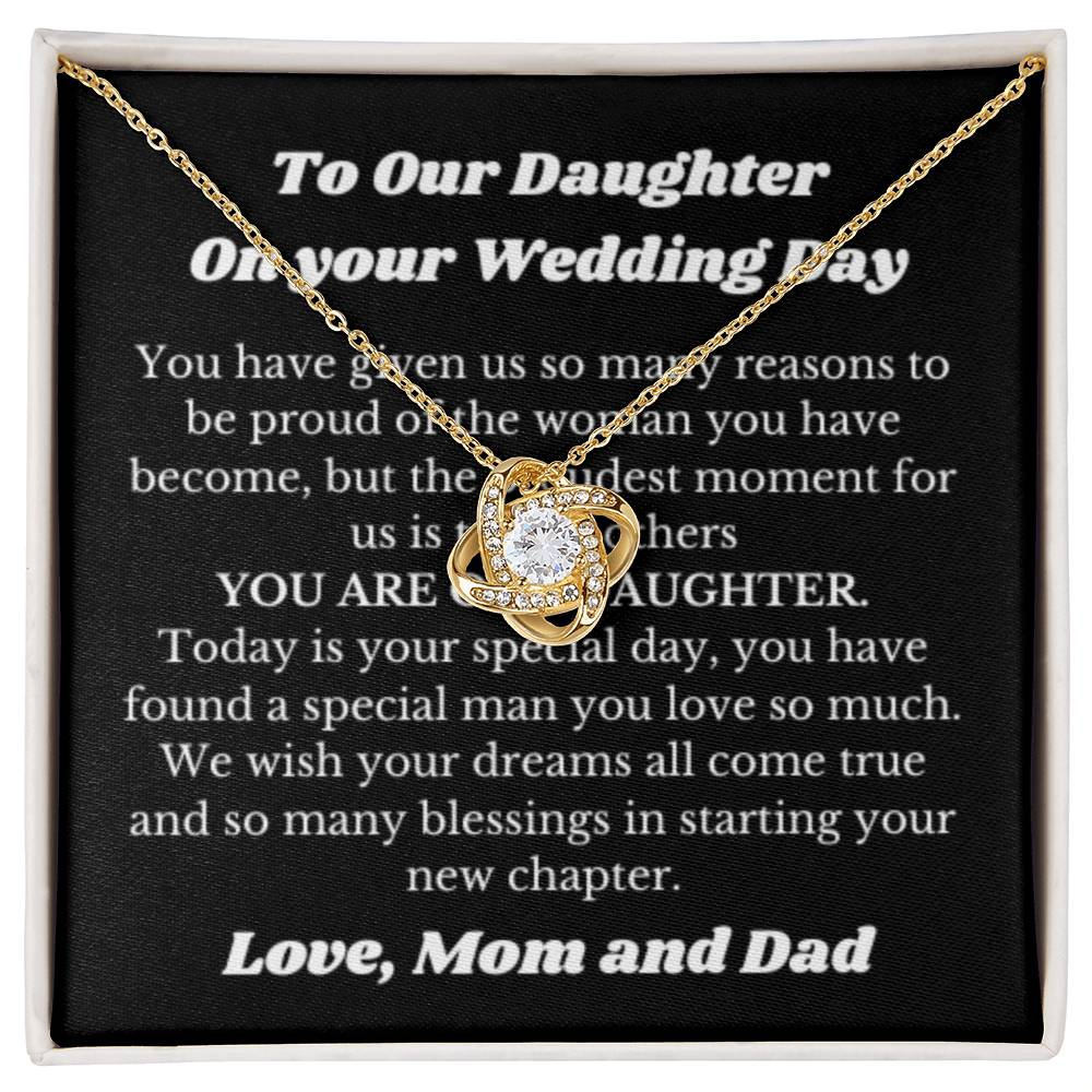 Necklace Gift for Daughter on Her Wedding Day from Parents, Bride Gift from Parents, Daughter Wedding Gifts