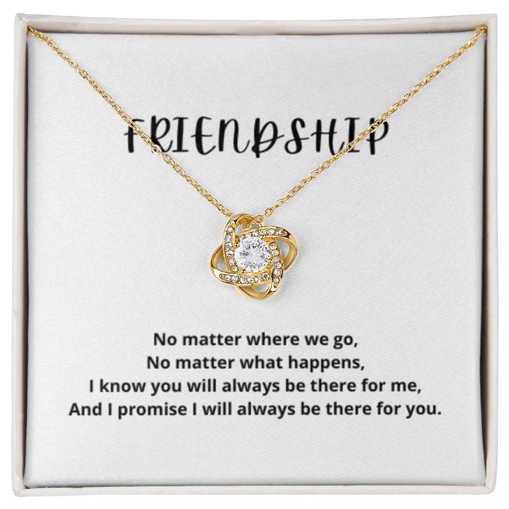 EllePendants Knot of Friendship, Hearts Friendship Necklace, Best Friend Necklaces, Friendship Jewelry Long Distance Birthday Christmas, Love Knot