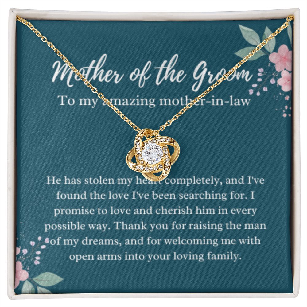 EllePendants Mother Of The Groom Gift From Bride, Mother In Law Gift Wedding Day, From Daughter In Law, Future Mother In Law Gifts Necklace, Gold Jewelry, Love Necklace