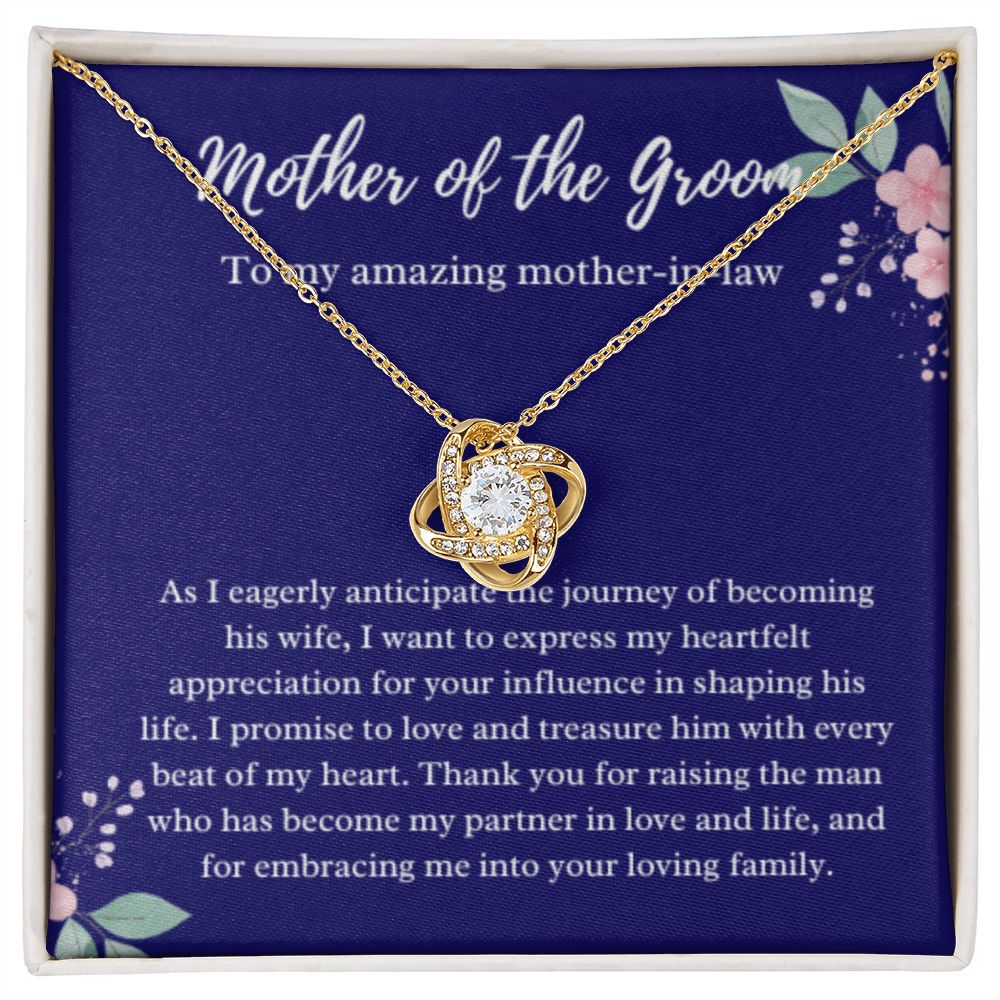 EllePendants Mother Of The Groom Gift From Bride, Mother In Law Gift Wedding Day, From Daughter In Law, Future Mother In Law Gifts Necklace, Gold Jewelry, Love Necklace