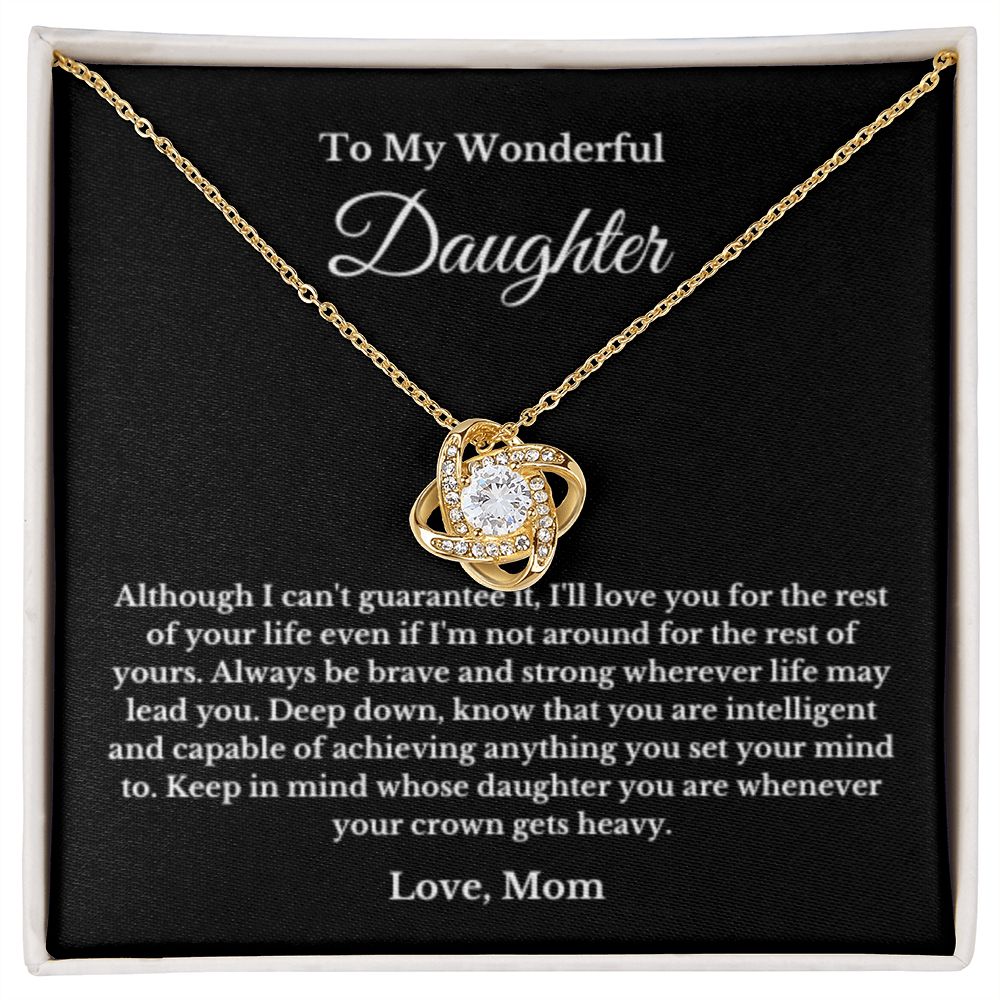 To My Daughter Necklace, Mom Daughter Necklace, Mother to Daughter Birthday Gift, Gifts to Daughter from Mom, Message Card Necklace, Minimalist Jewelry