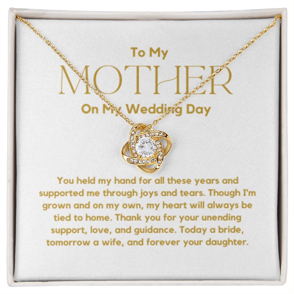 Mother of the Bride Gift from Bride, To Mom on My Wedding Day, Mother of the Bride Necklace, Wedding Day Gift from Daughter