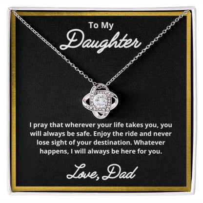 To My Daughter Necklace, Father Daughter Necklace, Father to Daughter Birthday Gift, Gifts to Daughter from Dad