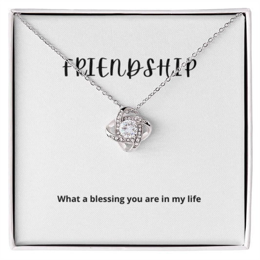 EllePendants Knot of Friendship, Hearts Friendship Necklace, Best Friend Necklaces, Friendship Jewelry Long Distance Birthday Christmas, Love Knot