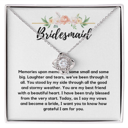 Bridesmaid Necklace Gift, Bridesmaid Thank You Gift, Bridal Party Gift Jewelry, Wedding Party