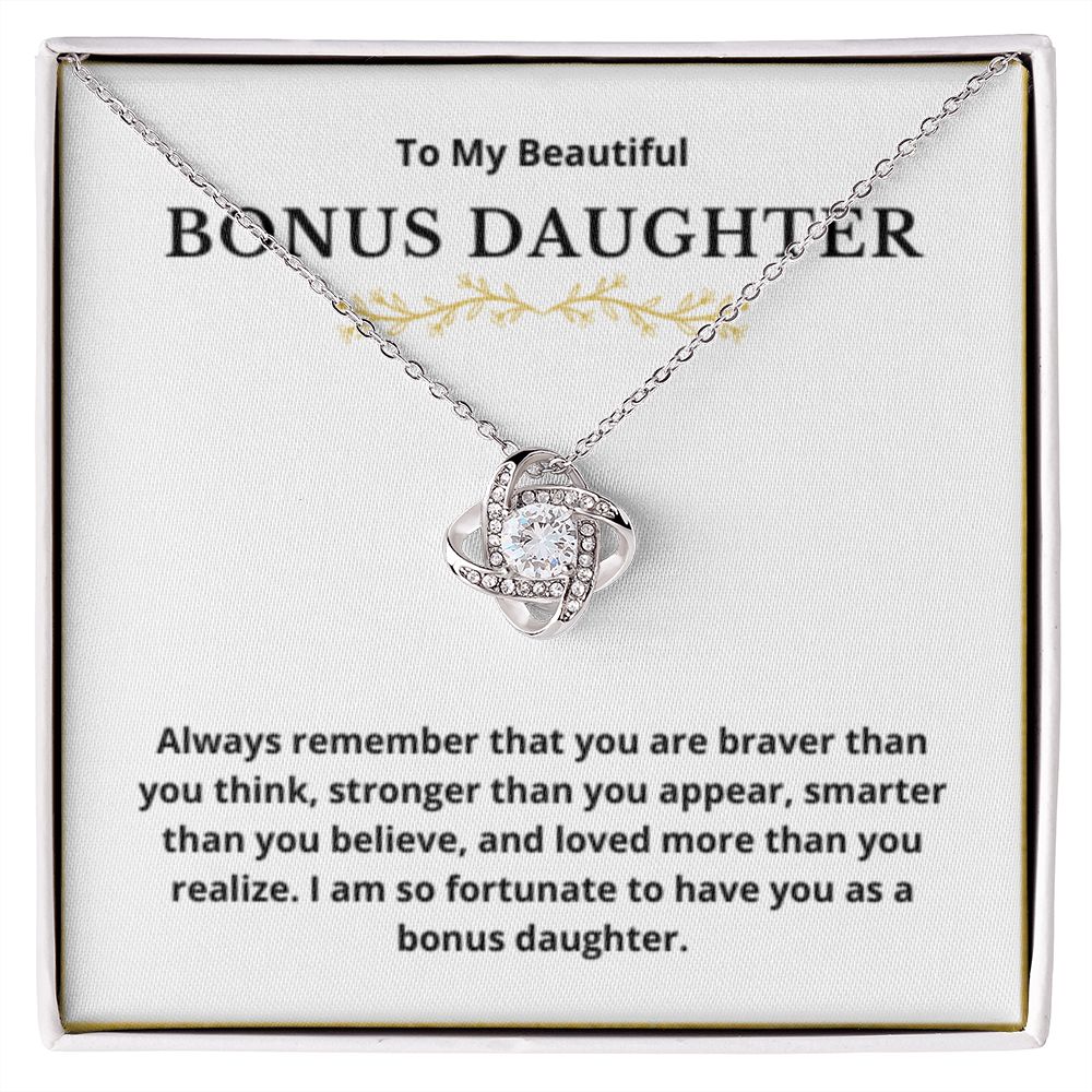 BONUS DAUGHTER gift for step daughter wedding gifts step daughter necklace gift to step daughter from bride groom stepmother BIRTHDAY gift