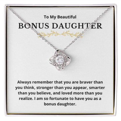 BONUS DAUGHTER gift for step daughter wedding gifts step daughter necklace gift to step daughter from bride groom stepmother BIRTHDAY gift