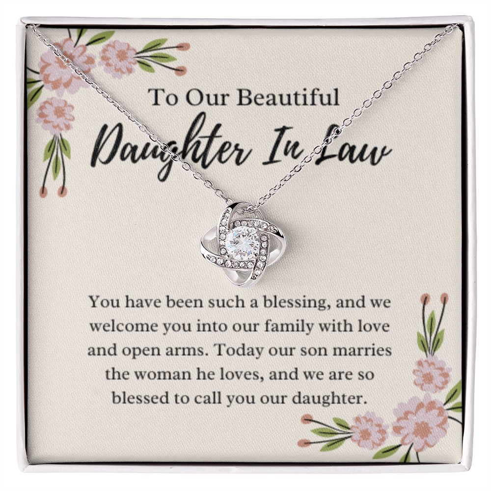 To Our Daughter-In-Law Gift On Wedding Day, Future Daughter In Law Rehearsal Dinner Gift For Bride From Mother & Father In Law