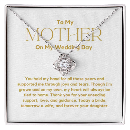 Mother of the Bride Gift from Bride, To Mom on My Wedding Day, Mother of the Bride Necklace, Wedding Day Gift from Daughter